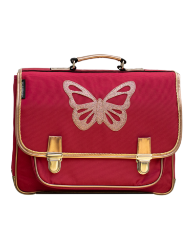 Grand Cartable Papillon Rubis (CE2/CM1/CM2) pas cher 