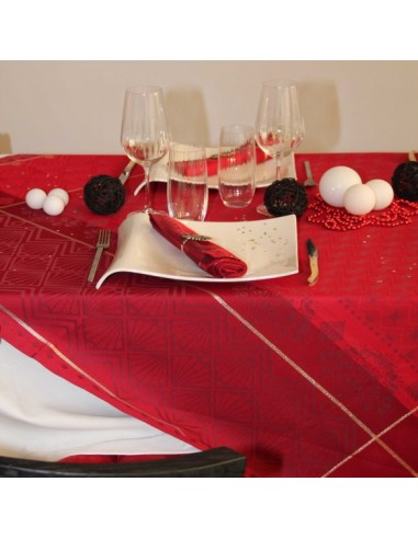 Nappe Festif Rouge (350x150 cm) de la marque