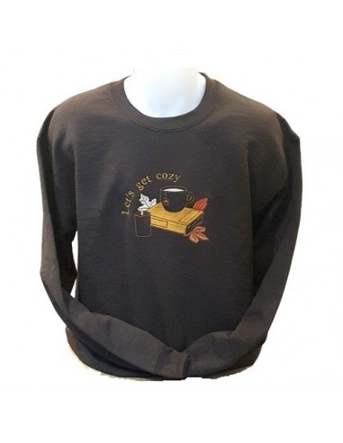 Sweat-Shirt marron - Broderie Lets get cozy Fin de série