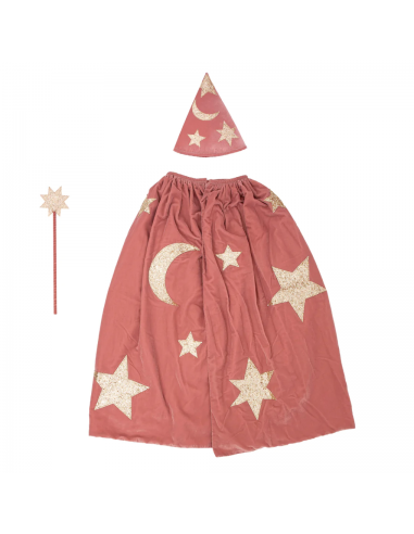 Costume d'ensorceleur en velours rose la livraison gratuite